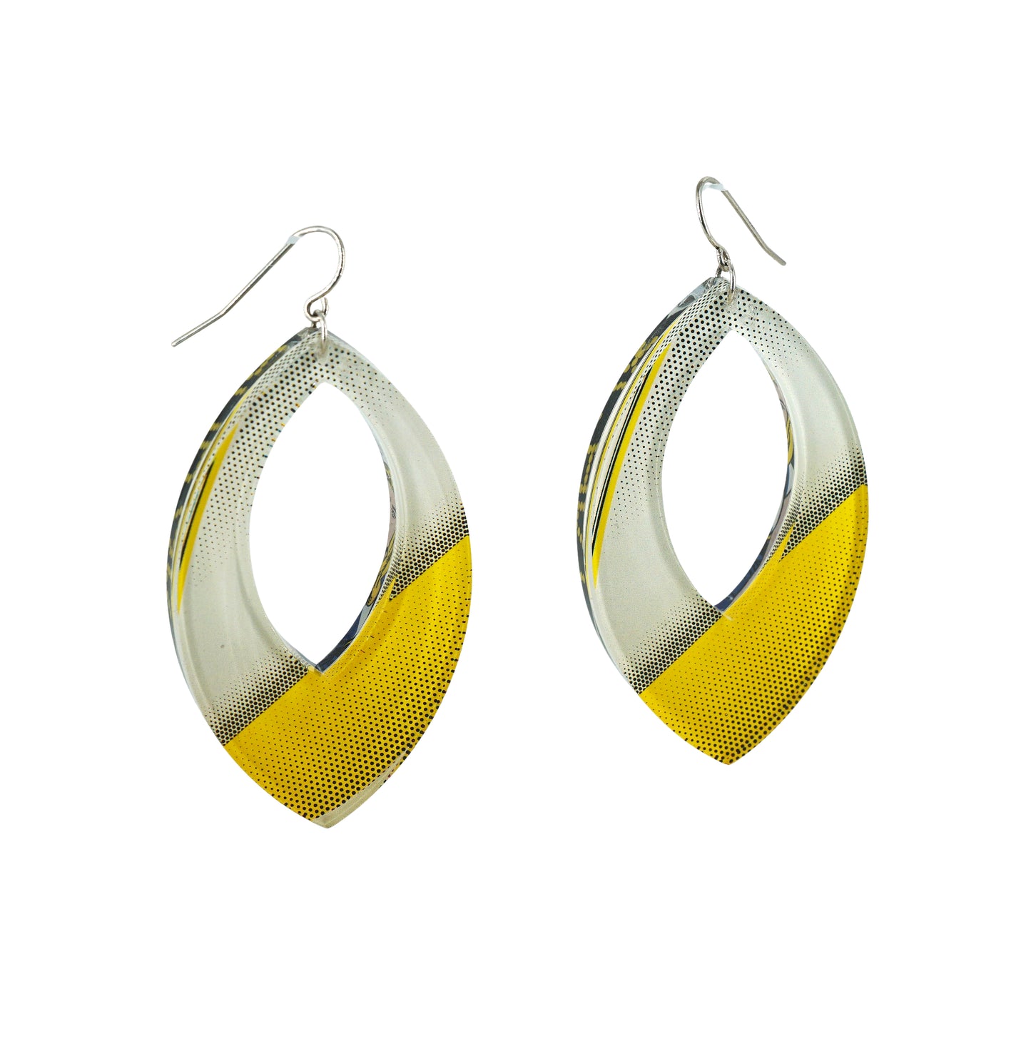 I Know... Brad Reversible Marquise Hoop Earrings (wire)
