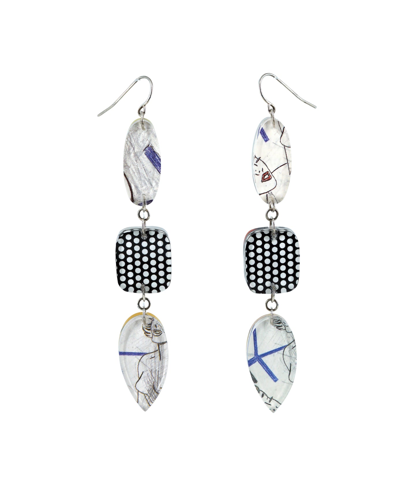 Pop Art Reversible 3 Tier Drops (wire)