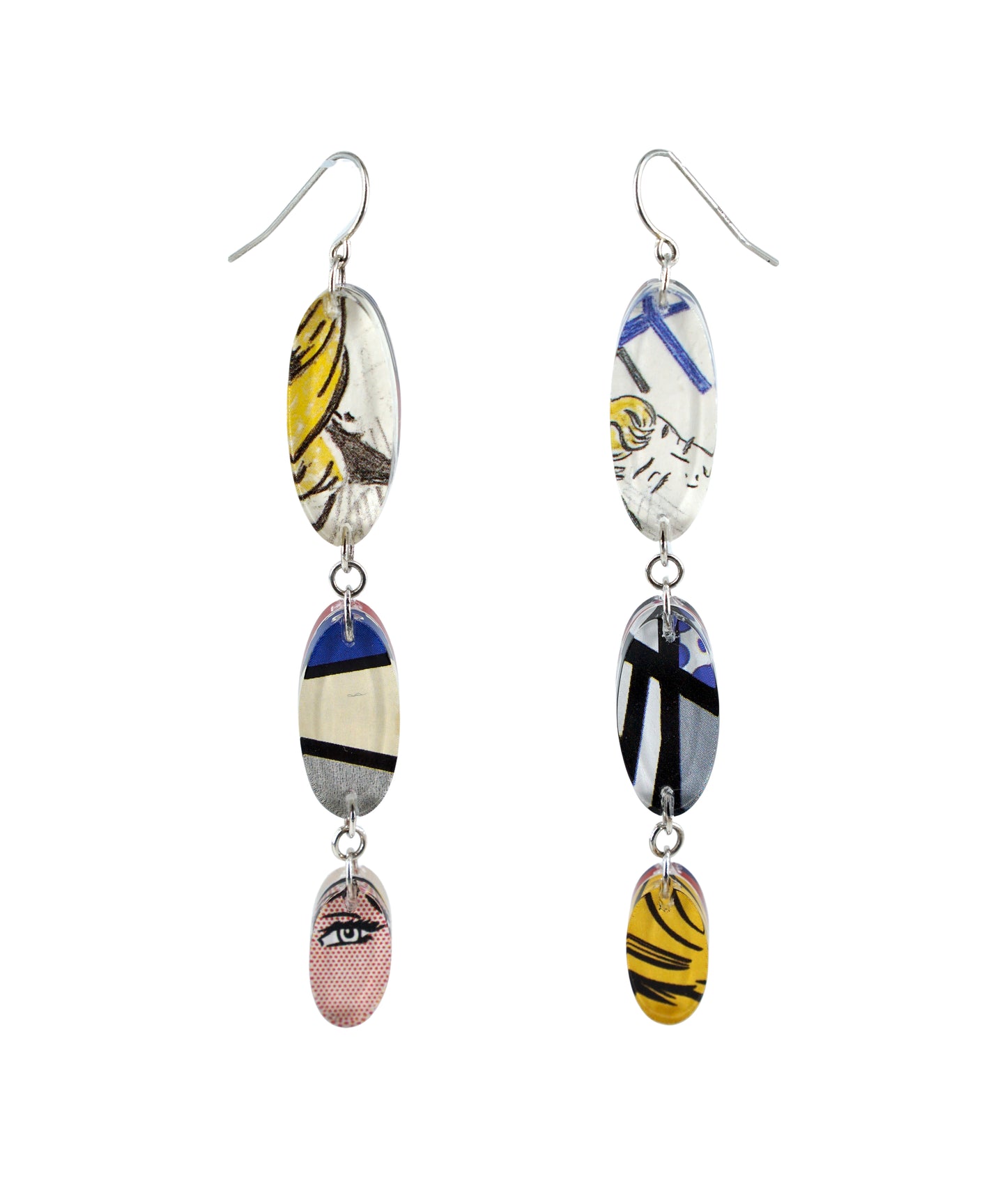 Pop Art Reversible Oval 3 Tier Drops (wire)
