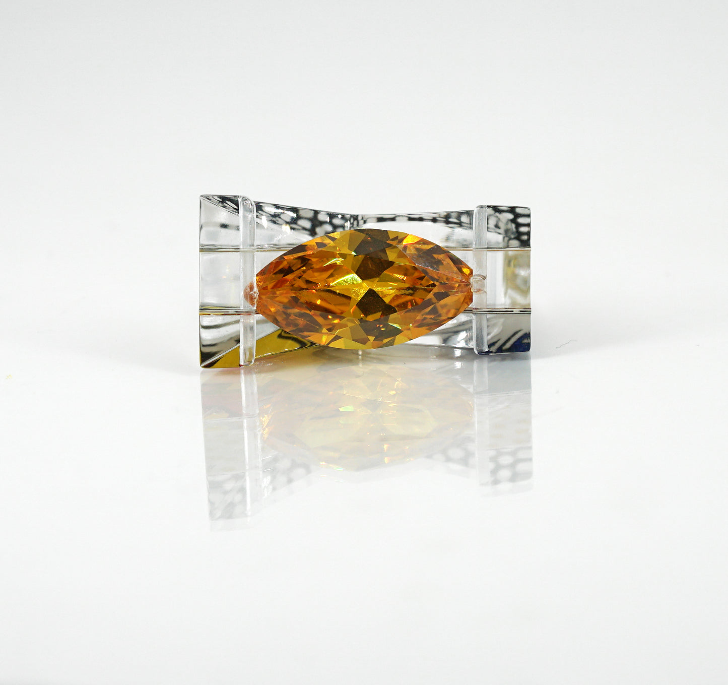 Pop Art Citrine Large Gem Ring - size 7
