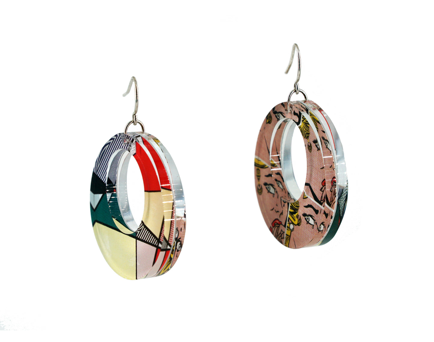 Crying Girl Reversible Round Hoops (wire)