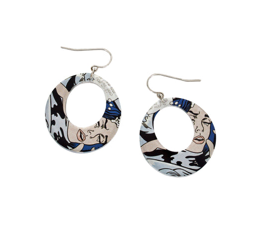 Drowning Girl Reversible Round Hoops (wire)