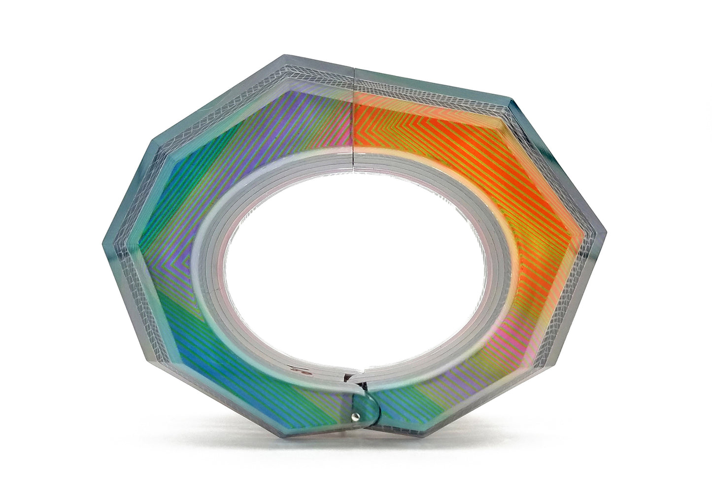 Op Art Faceted Hinge Bracelet (small)