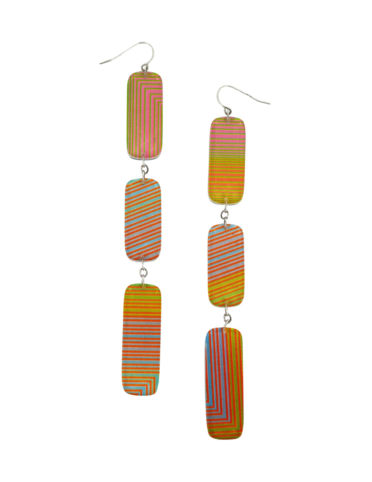 Op Art Extra Long Reversible 3 Tier Drops (wire)
