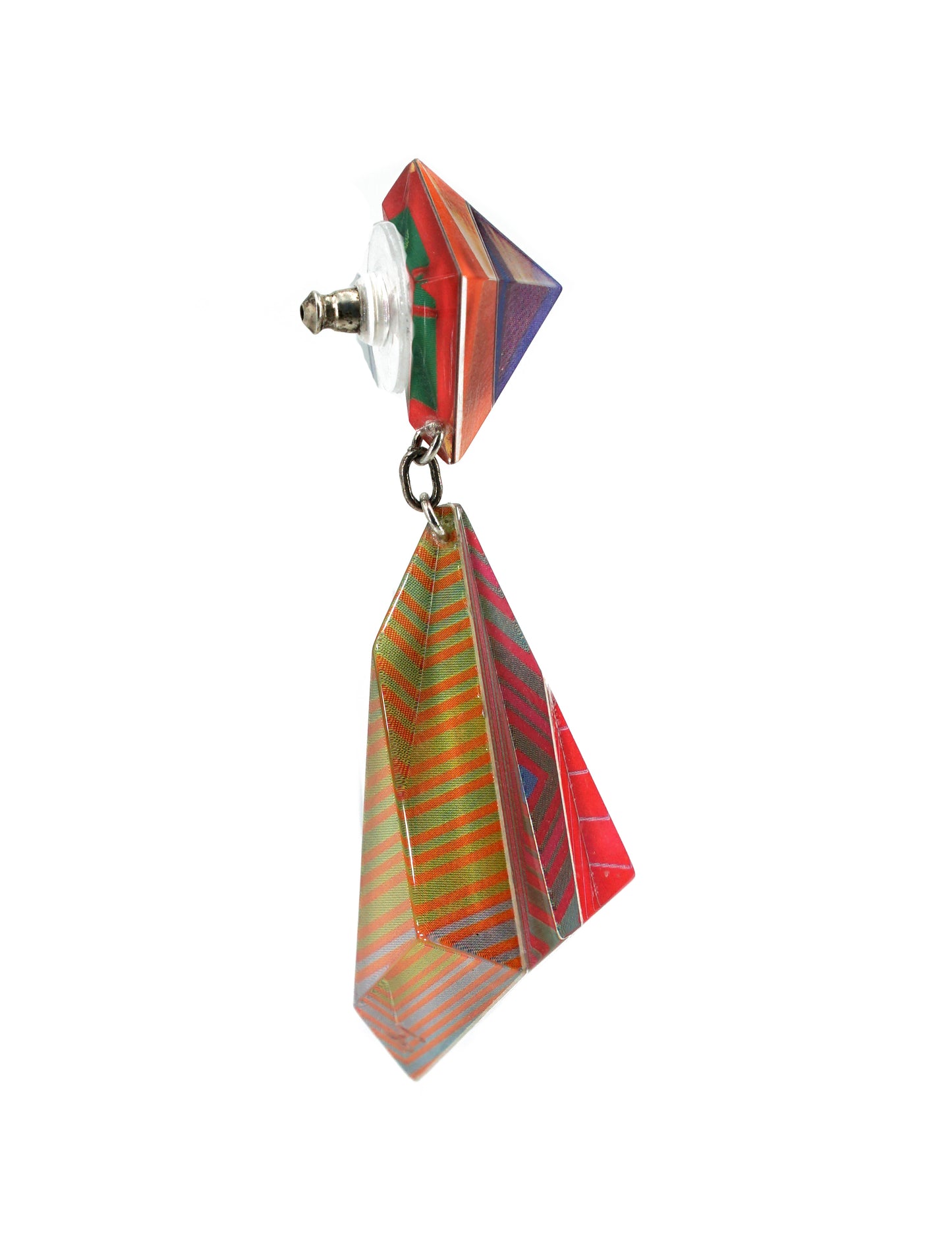 Op Art Triangle Sculpted 2 Tier Drops (post)