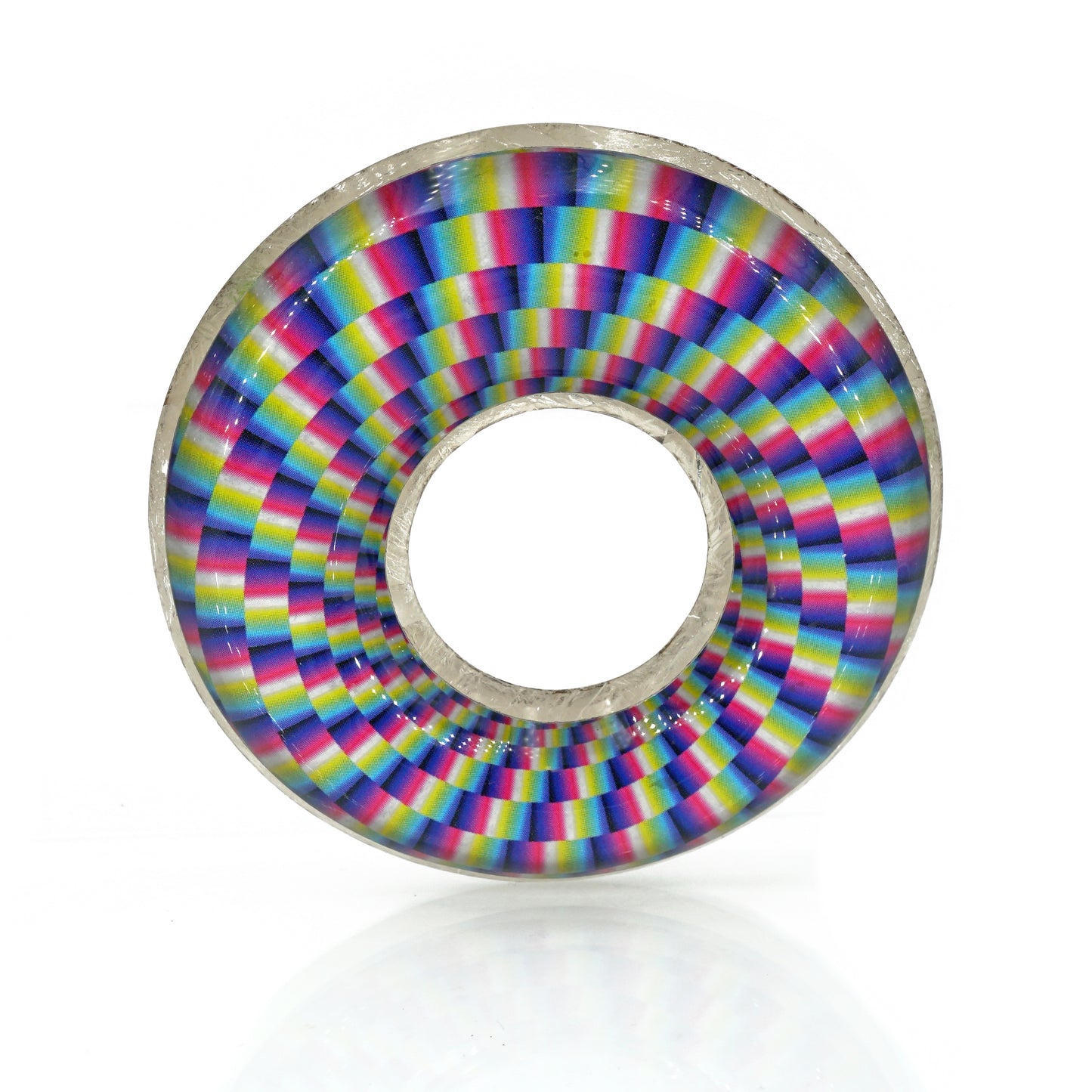 Op Art and Silver Circles Brooch