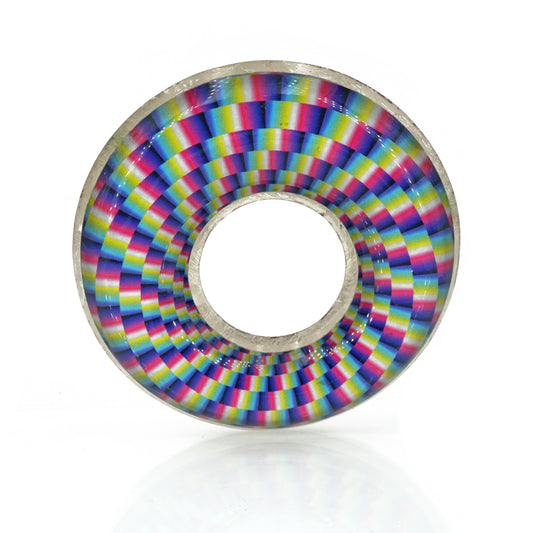 Op Art and Silver Circles Brooch