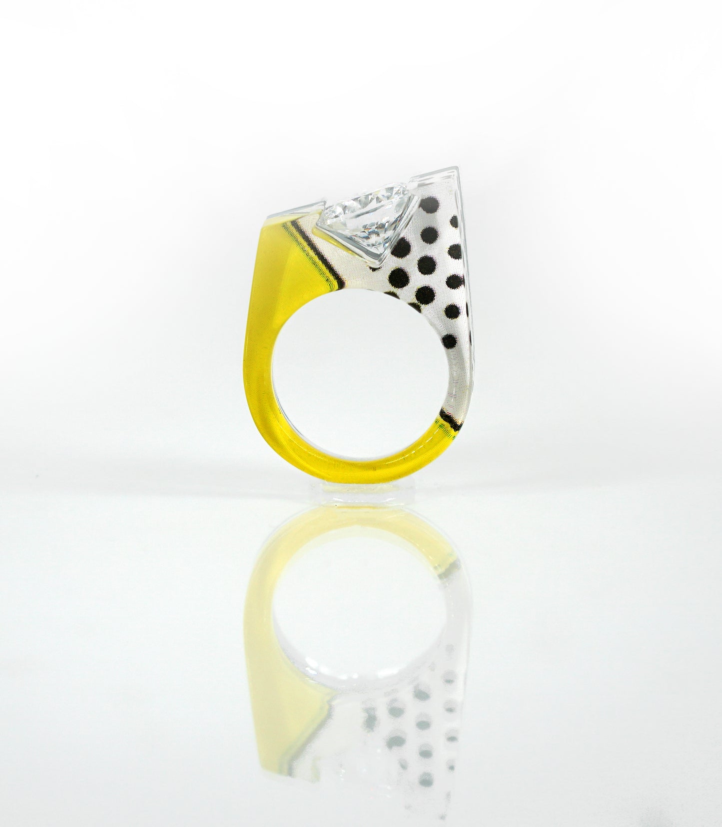 Pop Art 10mm Gem Ring - size 6.25
