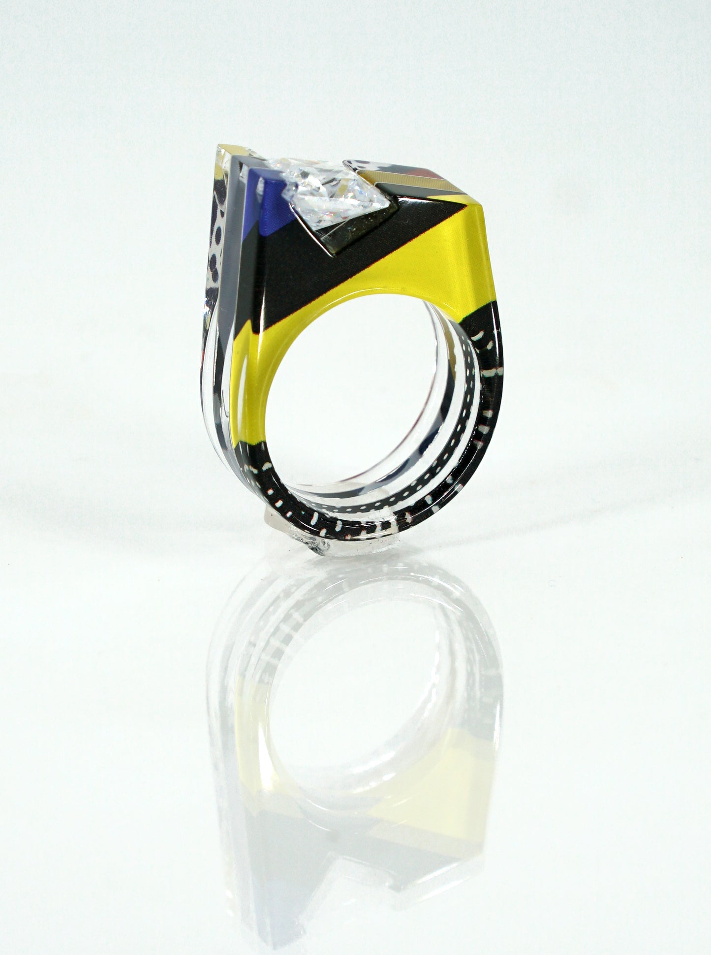 Pop Art Gem Ring - size 6.75