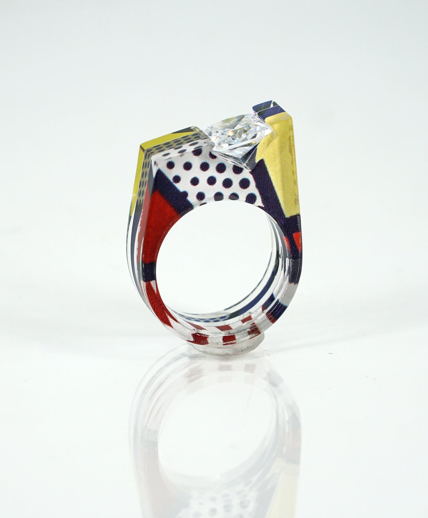 Pop Art Gem Ring - size 6.75