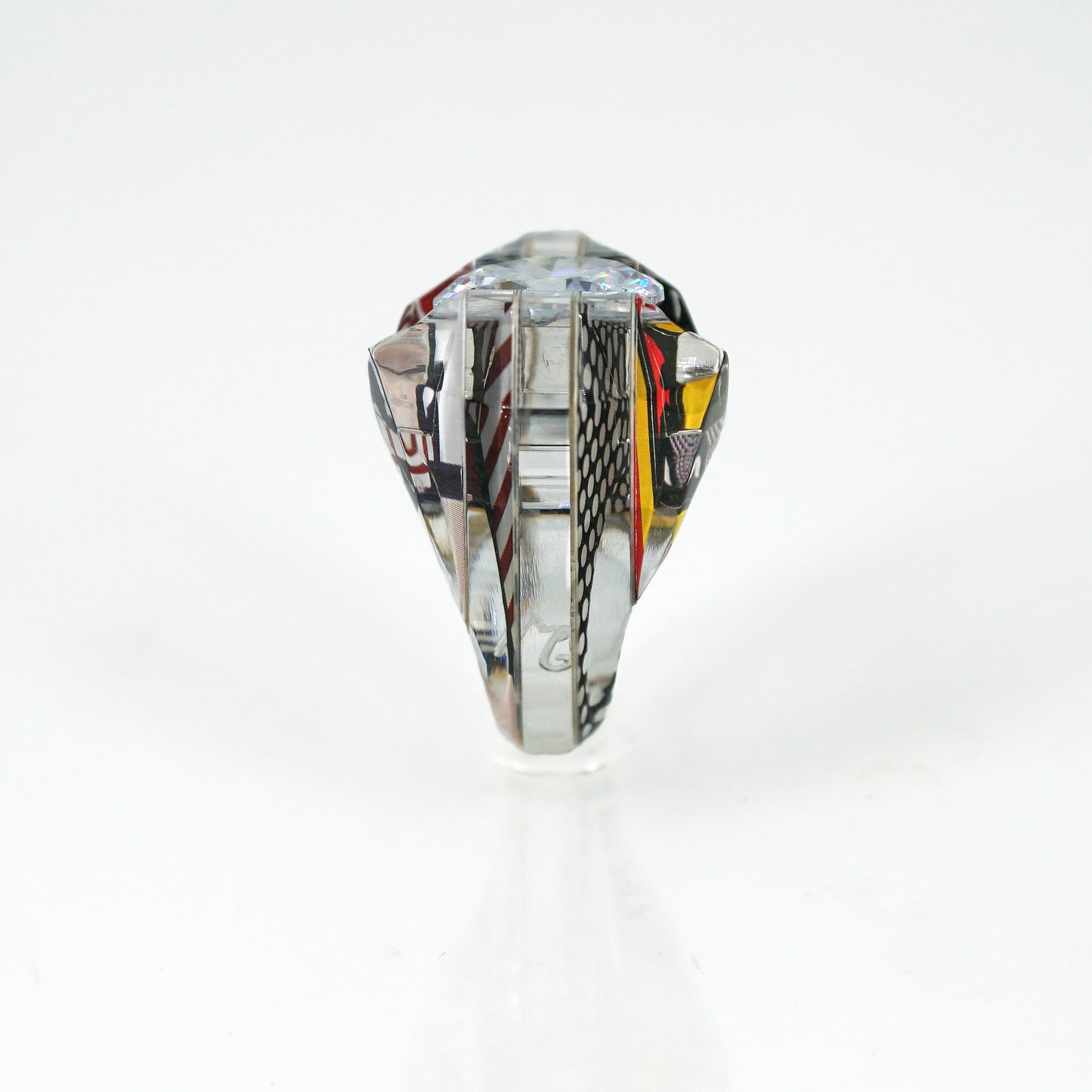 Pop Art Sculpted Large Gem Ring - size 9