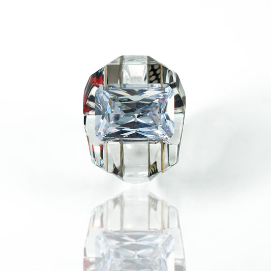 Pop Art Sculpted Large Gem Ring - size 7